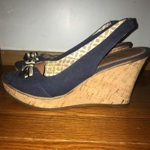 Navy Sperry wedges